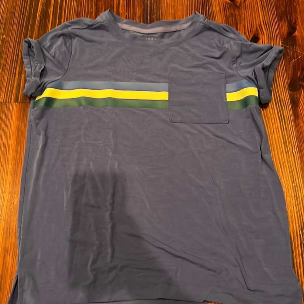 ATHETA BLUE STRIP TOP
